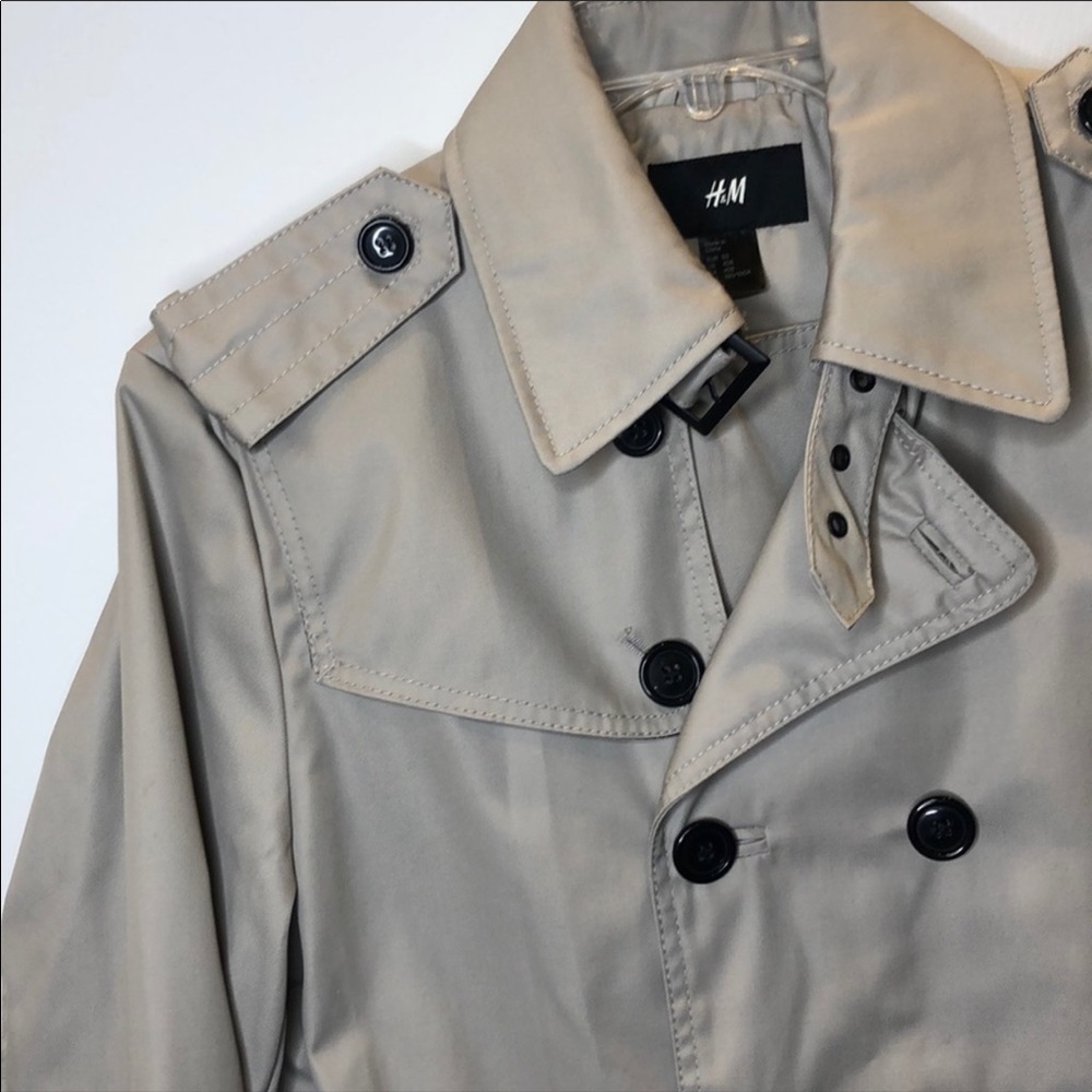 NWOT H&M double breasted jacket US 40R bone color